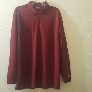 Nike Long Sleeve Golf Shirt With FitDRY Technology Size XL